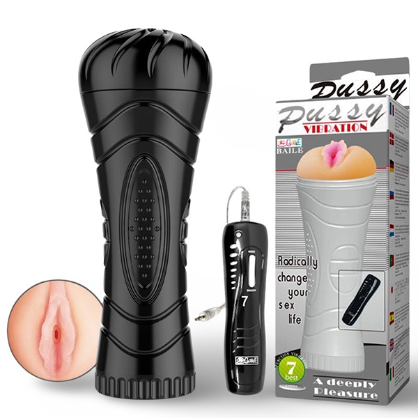 Âm đạo giả ngụy trang đèn pin Baile Pussy 7 chế độ rung