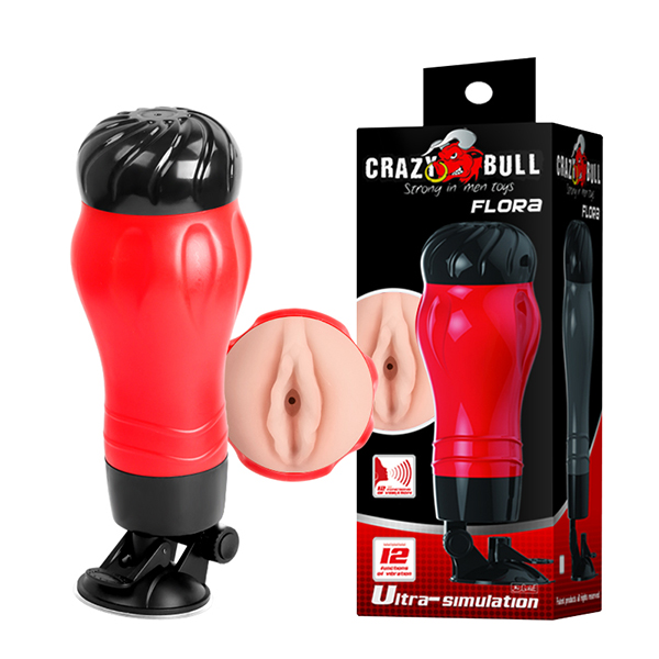 Âm đạo giả gắn tường Crazy Bull Flora rung rên cực đã