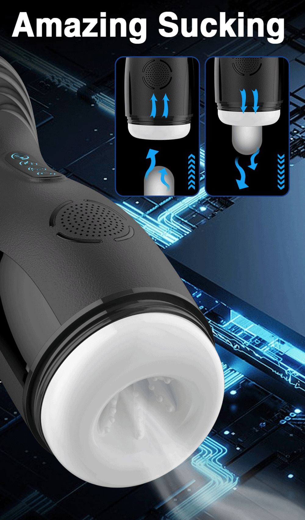 Máy bú mút rung co bóp tự động Jiuai chuẩn nhiệt siêu tiện