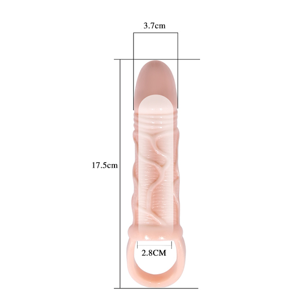 Bao đôn dên quai đeo Pretty Love gân nổi silicon y tế mềm mại