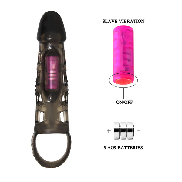 Harrison Mesh Vibrating Penis Sleeve Delay Condom Silicone
