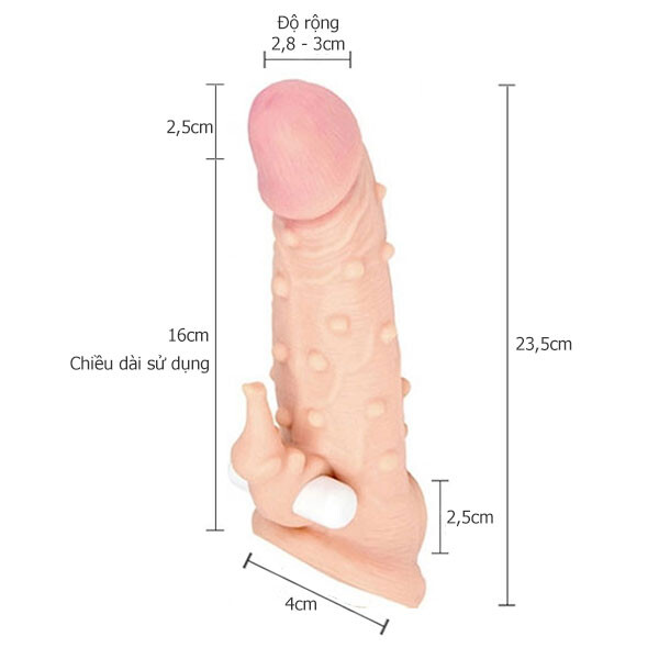 Bao đôn dên bi voi rừng Maxman rung gốc tăng kích thước kéo dài