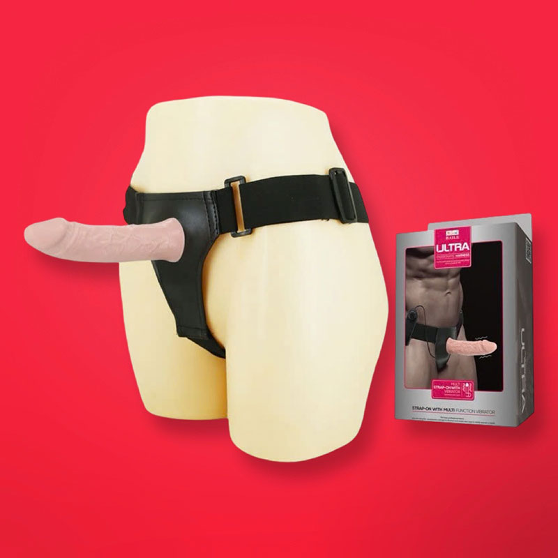 Dương vật giả dây đeo rỗng ruột Baile Ultra Passionate Harness có rung