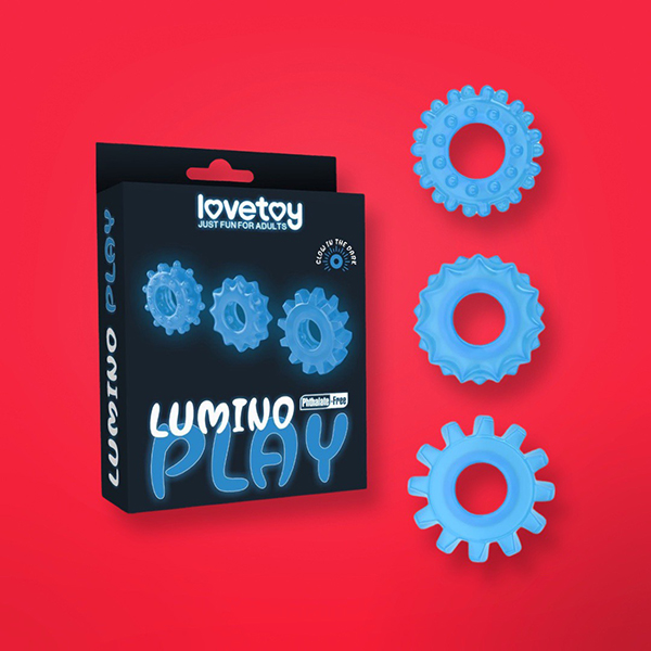 Bộ 03 vòng đeo dương vật Lovetoy Lumino Play dạ quang