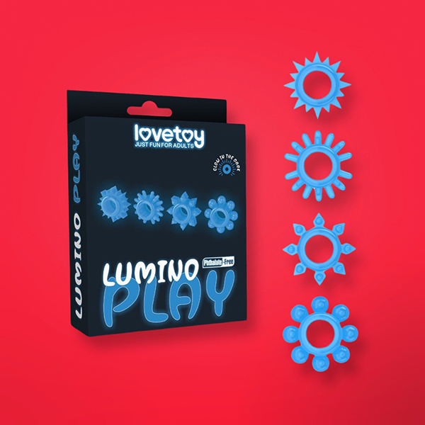 Bộ 04 vòng đeo dương vật Lovetoy Lumino Play dạ quang