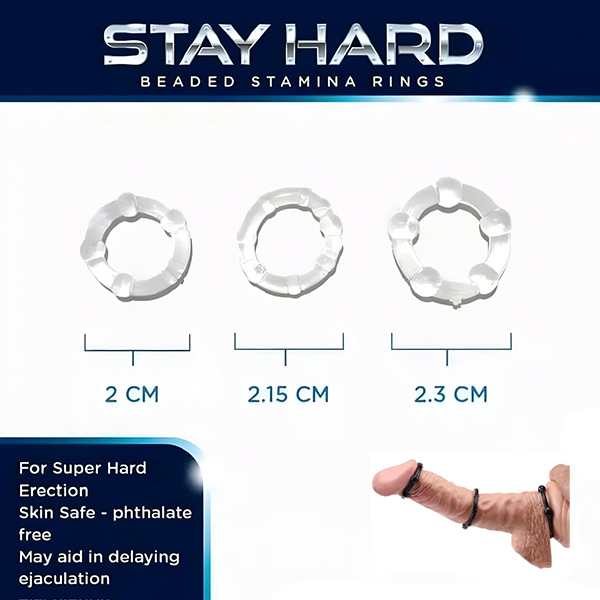 Bộ 3 vòng silicon mềm cải thiện cương cứng tăng khoái cảm