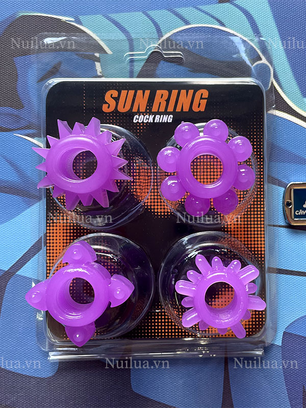 Bộ 4 vòng silicon gai bi siêu mềm Sun Ring