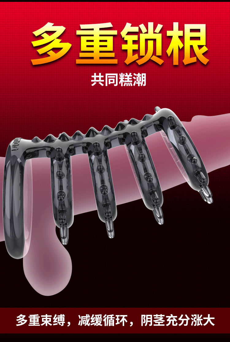 Bộ vòng đeo dương vật silicon chống xuất tinh sớm Yunman kéo dài thời gian quan hệ