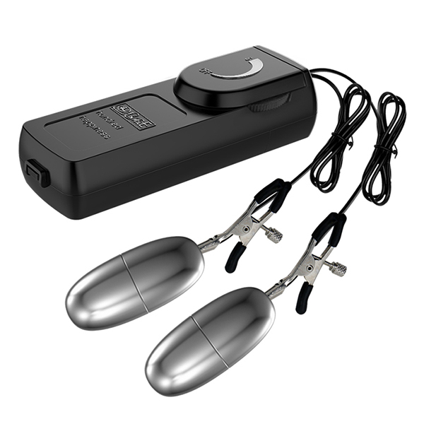 Double Vibrating Egg with Nipple Clamps Exciting Couples Toy