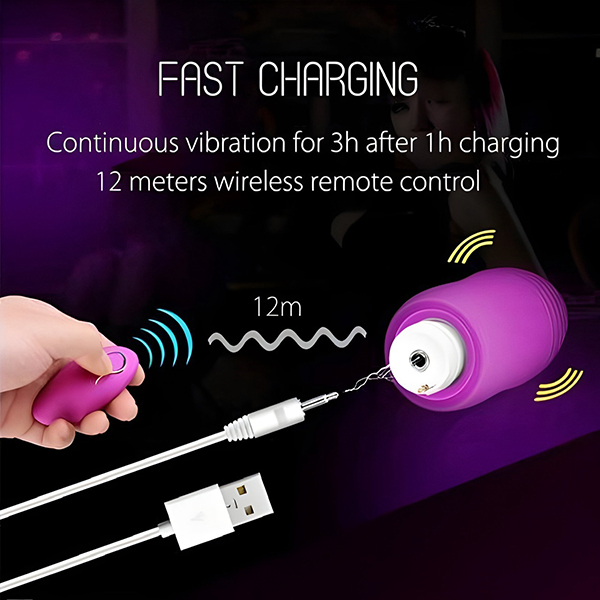 Trứng rung điều khiển từ xa 10 chế độ mát xa điểm G nữ thủ dâm thăng hoa