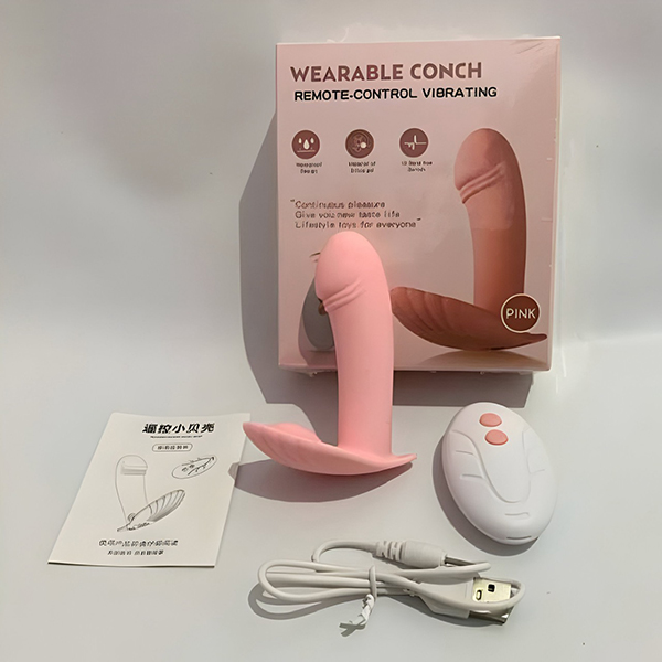 Trứng rung Wearable Conch 10 chế độ điều khiển từ xa, cực phê