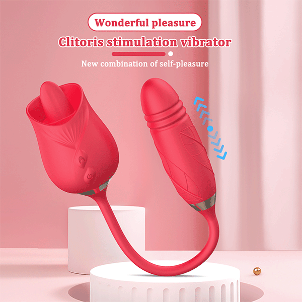 Trứng rung hoa hồng 2 đầu thụt liếm đa năng chuẩn giá tốt