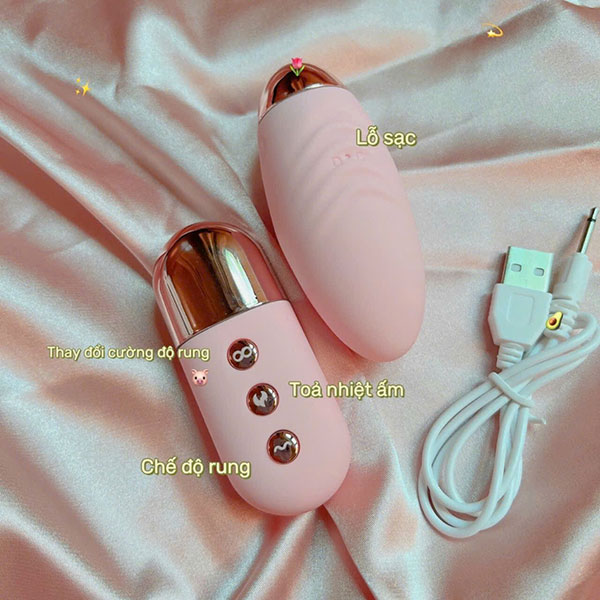 Trứng Rung Lilo 10 Chế Độ Có Sưởi Ấm Điều Khiển Từ Xa Hấp Dẫn