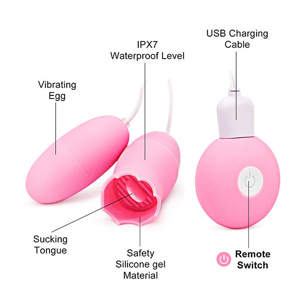 Trứng rung liếm 2 đầu Galaku sạc tiện lợi kích thích cực đỉnh