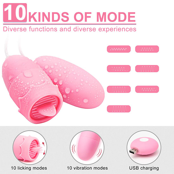 Trứng rung liếm 2 đầu Galaku sạc tiện lợi kích thích cực đỉnh