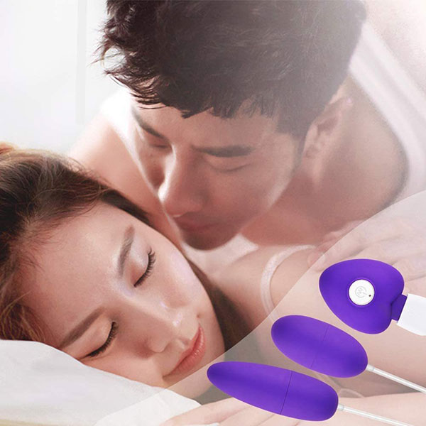 Trứng Rung Tình Yêu 2 Đầu MizzZee Tím Sạc USB Đa Tính Năng