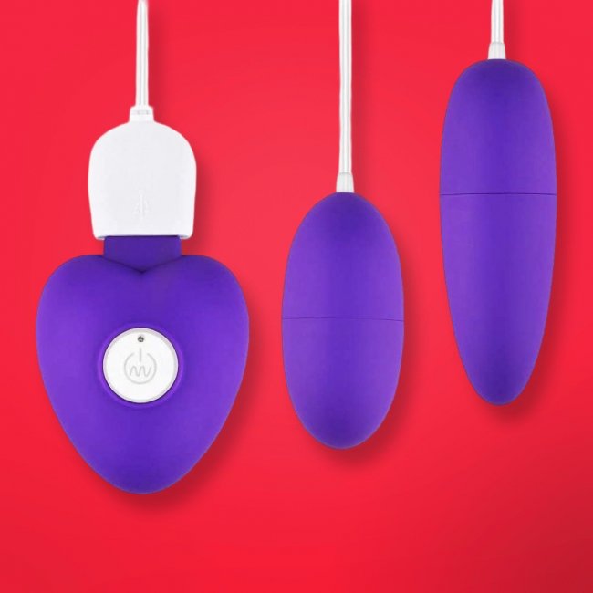 Trứng rung MizzZee 2 đầu silicon y tế massage điểm G dùng sạc tiện lợi 