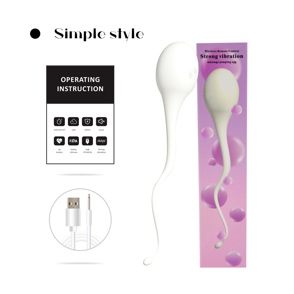 Trứng rung tinh trùng 10 chế độ điều khiển từ xa silicone an toàn