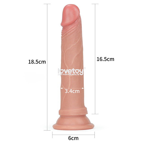Lovetoy Nature Cock 7 inch mềm mại 2 lớp da thực tế giá tốt