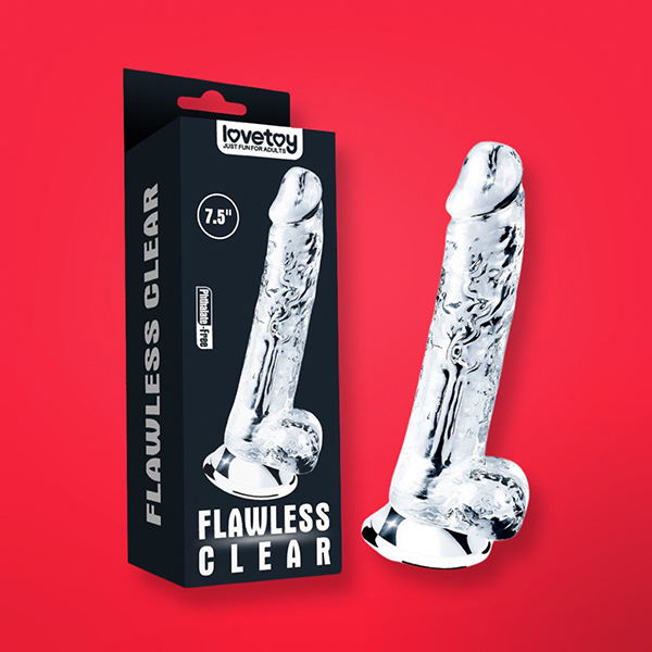 Dương vật giả gắn tường Lovetoy Flawless Clear 75 inch