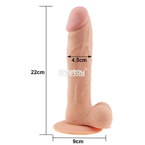 Lovetoy Ultra Soft Dude 9 inch Dương vật giả Cao Cấp, Thật