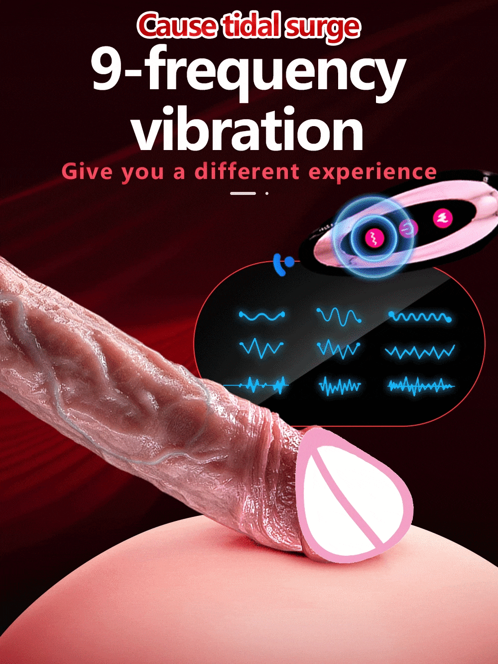 Máy rung silicon gắn tường tỏa nhiệt thụt ngoáy siêu phê