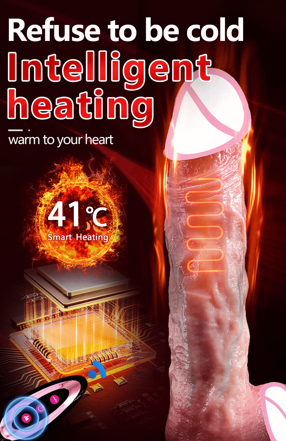 Máy rung silicon gắn tường tỏa nhiệt thụt ngoáy siêu phê