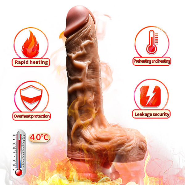 Dương vật giả Yeain 10 chế độ rung xoay sưởi ấm, sảng khoái