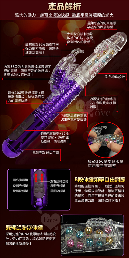 Beeswing Vibrating Rotating Silicone Dildo Female Male Use