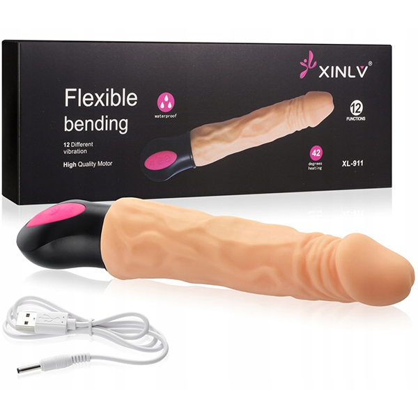 Dương vật giả Xinlv XL-911 rung 12 chế độ uốn cong đa tính năng