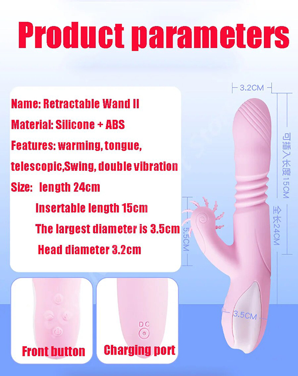 Dương vật giả Mizz Zee Mysteri rung ngoáy thụt nhiệt sạc USB cao cấp