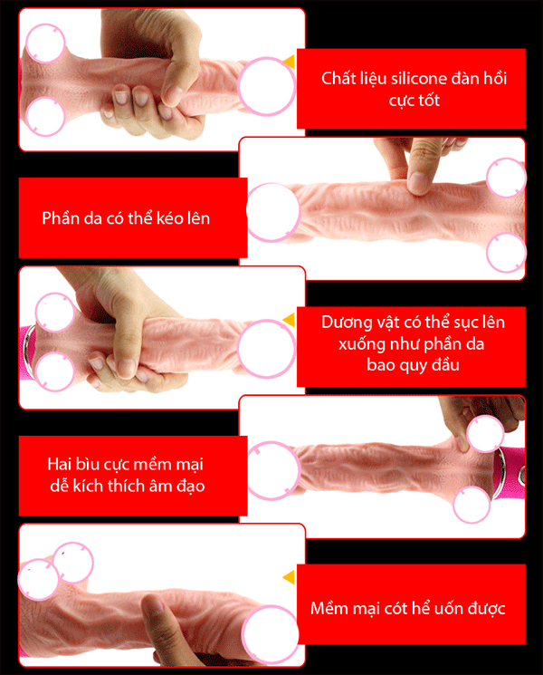 Dương vật giả Ailighter rung thụt như thật cực mạnh cảm giác thật