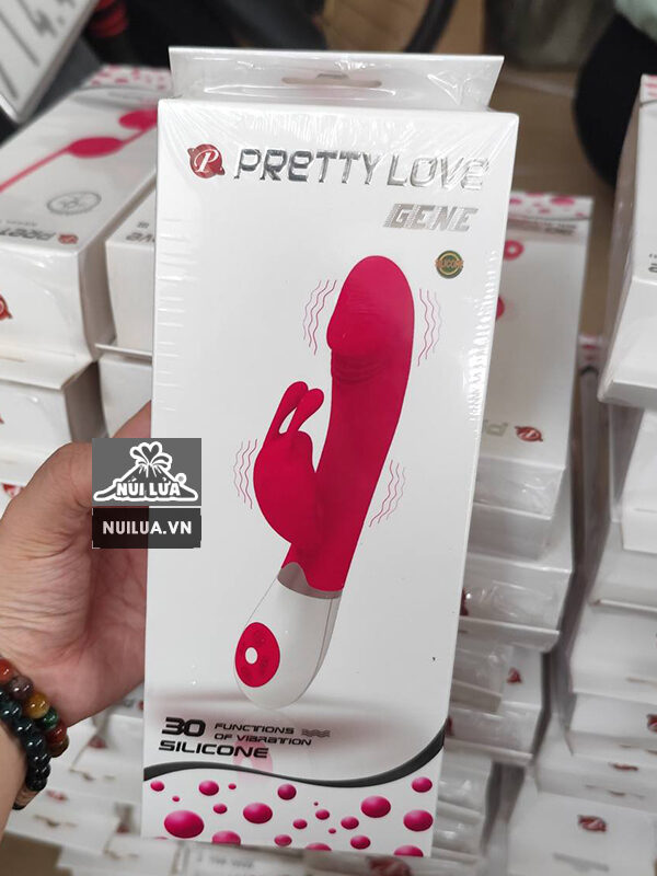 Dương vật giả tai thỏ Pretty Love Gene đa chức năng kích thích