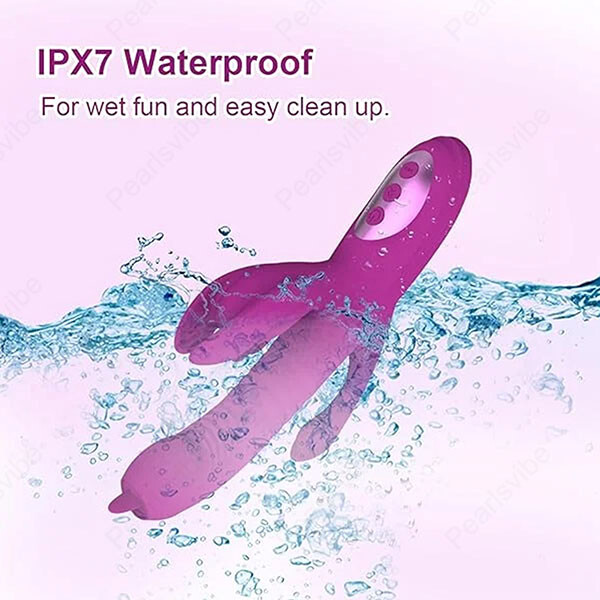 Dương vật giả 3 nhánh rung thụt sưởi ấm đa chức năng kích thích