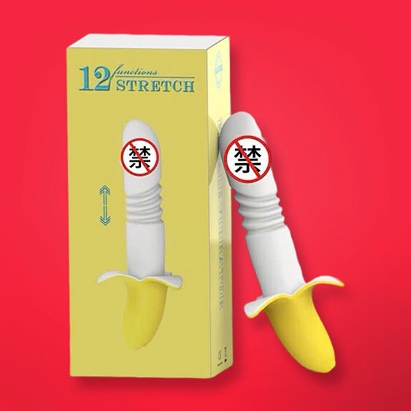 Dương vật giả trái chuối STRETCH rung thụt 12 chế độ silicon cao cấp 