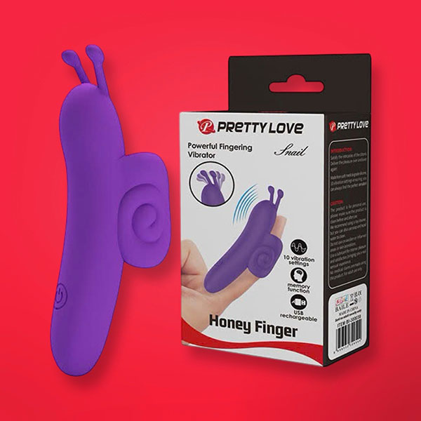 Ngón tay rung massage điểm G âm đạo Pretty Love Snail