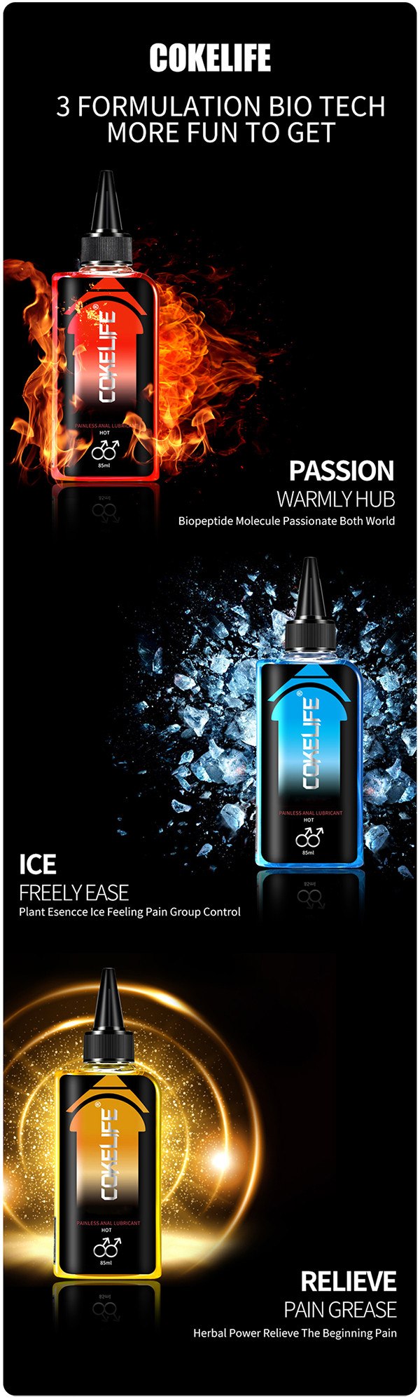 Gel bôi trơn hậu môn Cokelife Superman 85ml giảm đau an toàn dễ sử dụng