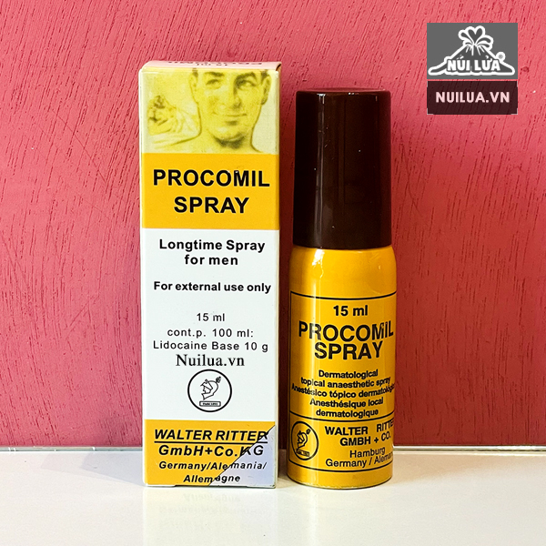 Chai xịt kéo dài quan hệ Procomil Spray 15ml chính hãng Đức chống xuất tinh 