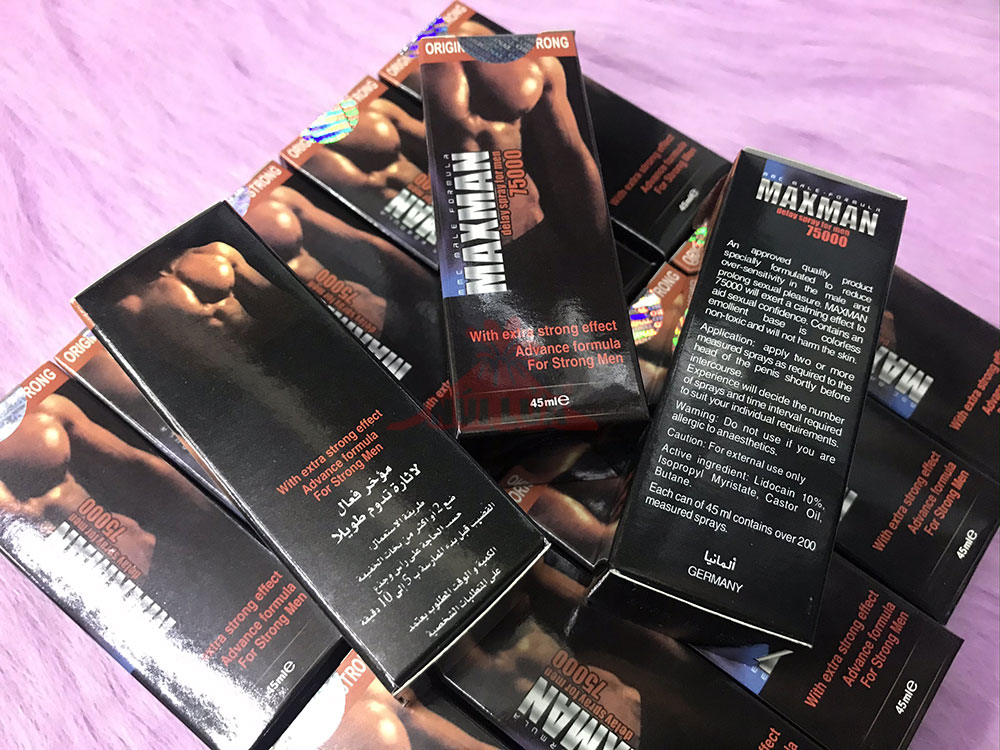 Chai Maxman 75000 45ml chống xuất tinh sớm tăng khoái cảm Chai Maxman 75000 45ml chống xuất tinh sớm tăng khoái cảm
