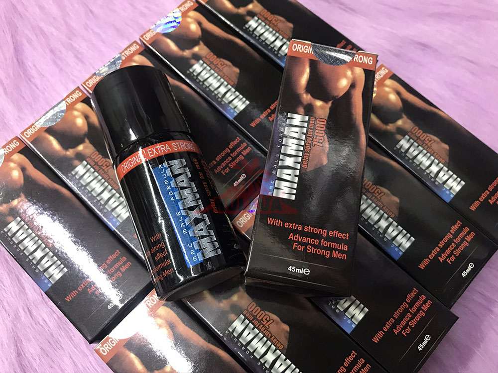 Chai Maxman 75000 45ml chống xuất tinh sớm tăng khoái cảm Chai Maxman 75000 45ml chống xuất tinh sớm tăng khoái cảm