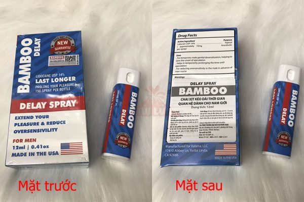 Chai xịt Bamboo Delay 12ml hỗ trợ kéo dài thời gian, tăng hưng phấn