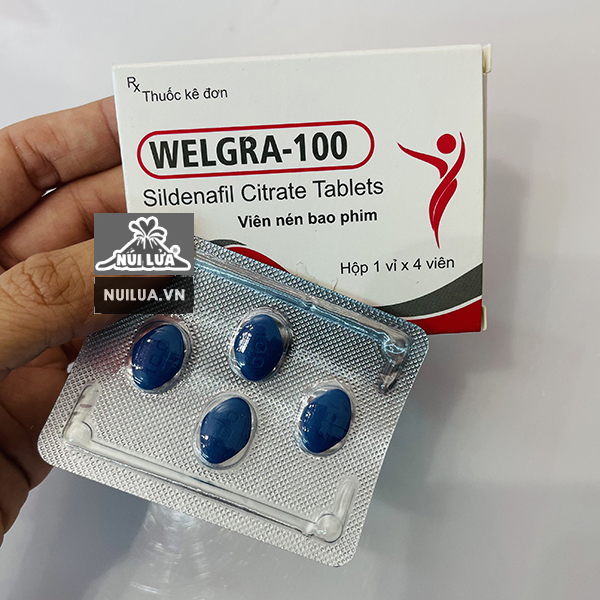 Thuốc cường dương Welgra 100mg hộp 4 viên hỗ trợ sinh lý nam hiệu quả 