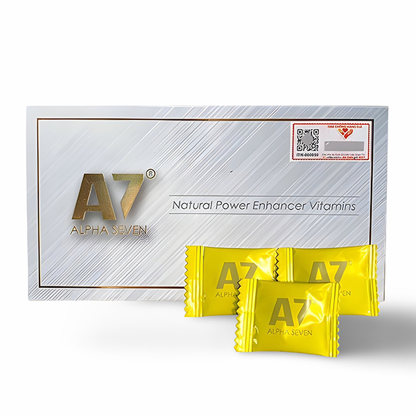 Kẹo A7 Alpha Seven cường dương thiên nhiên Mỹ hộp 10 viên bổ dưỡng 