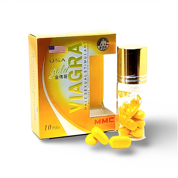 Thuốc cường dương Viagra Gold hộp 10 viên tăng sinh lý nam hiệu quả 