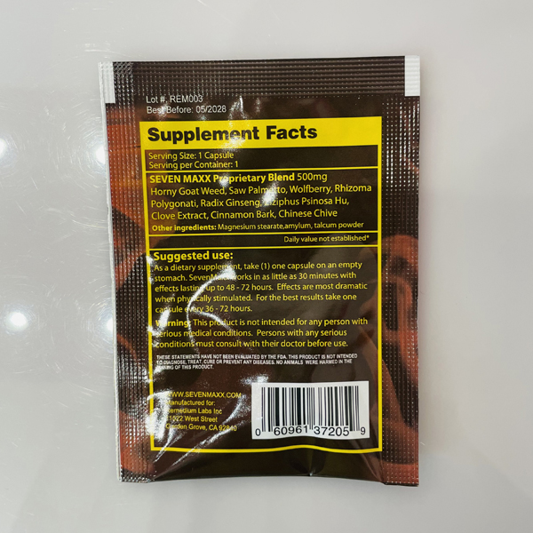 Seven Maxx Mỹ viên 1 gói thuốc cường dương tăng cường sức mạnh