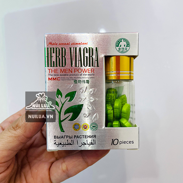 Thảo dược cường dương Herb Viagra hộp 10 viên tăng sinh lý nam 