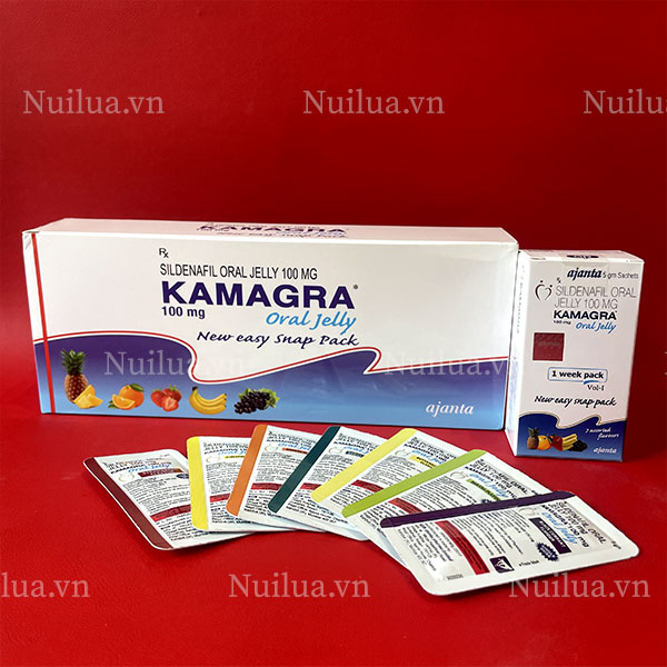 Thạch cương dương KAMAGRA ORAL JELLY 100mg cải thiện sinh lý nam hiệu quả 