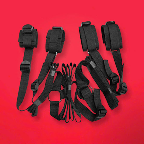Dụng cụ bạo dâm dây trói tay chân giường BDSM cao cấp an toàn 