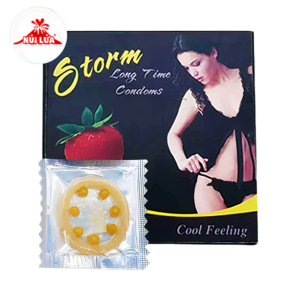  Phân phối Bao cao su Storm Strawberry 7 bi to kéo dài thời gian  hàng mới về 