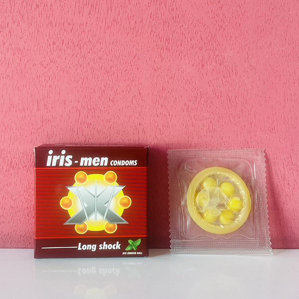 Bao cao su Iris-Men Long Shock 6 bi lớn siêu to tăng khoái cảm 